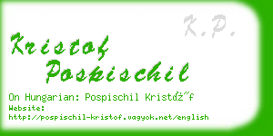 kristof pospischil business card